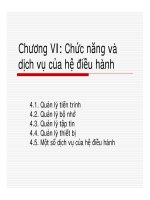 Chương VI: Chức năng và dịch vụ của hệ điều hành