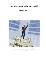 Tài liệu 100 điều doanh nhân trẻ cần biết (Phần 3) ppt