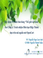 Thế giới sắc màu cho công ty trách nhiệm hữu hạn hiệp thành dựa trên mã nguồn mở opencart 