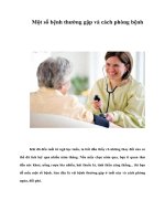 Tài liệu Một số bệnh thường gặp và cách phòng bệnh doc