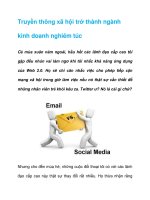 Tài liệu Truyền thông xã hội trở thành ngành kinh doanh nghiêm túc pptx