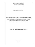 Một số giải pháp quản lý nâng cao chất lượng hoạt động dạy nghề ở trung tâm dạy nghề cho người khuyết tật tỉnh hà tĩnh luận văn thạc sĩ khoa học giáo dục 