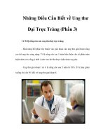 Tài liệu Những Điều Cần Biết về Ung thư Đại Trực Tràng (Phần 3) doc