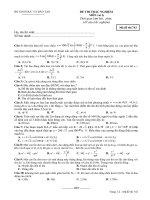 Gián án Đề thi trắc nghiêm 12