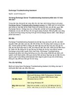 Tài liệu Exchange Troubleshooting Assistant doc