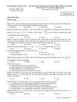 Tài liệu Đề thi chính thức kỳ thi tốt nghiệp THPT 2010 môn Vật lý - Giáo dục thường xuyên (Mã đề thi 507) pdf