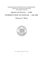 Tài liệu Matlab tutorial for systems and control theory pdf