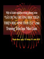 Bài soạn kinh nghiệm trong XDTHTT_HSTC