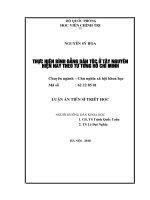 Thực hiện bình đẳng dân tộc ở tây nguyên hiện nay theo tư tưởng hồ chí minh 