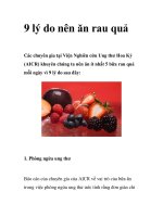 Tài liệu 9 lý do nên ăn rau quả ppt