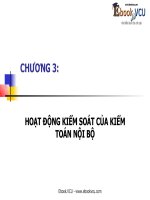 HOẠT ĐỘNG KIỂM SOÁT CỦA KIỂM TOÁN NỘI BỘ