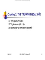 Bài giảng Tài chính quốc tế - Chương 2