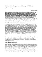 Tài liệu Giới thiệu về Edge Transport Server của Exchange 2007 docx