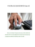 Tài liệu 12 Sai lầm cần tránh khi thiết kế trang web pptx