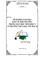 Bài giảng TICH HOP BVMT TRONG DAY HOC SH 9