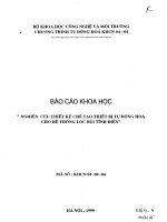 Nghiên cứu thiết kế chế tạo thiết bị tự động hoá cho hệ thống lọc bụi tĩnh điện 