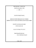 Khảo sát phân bổ quang lực trong không gian của hai cặp chùm gauss ngược chiều 