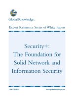 Tài liệu Security+: The Foundation for Solid Network and Information Security pdf