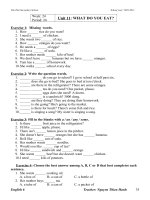 Bài giảng Bài tập Anh 6 Tuần 24