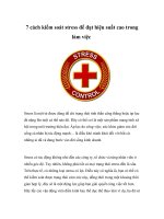 Tài liệu 7 cách kiểm soát stress để đạt hiệu suất cao trong làm việc pdf
