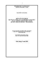 Một số giải pháp quản lý công tác xã hội hoá giáo dục ở các trường trung học cơ sở huyện thạch hà thanh hoá 