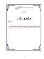 Tài liệu Tiểu luận :“ Một số biện pháp quản lý nhằm xây dựng phát triển và nâng cao chất lượng đội ngũ nhà giáo, cán bộ quản lý trường THPH Kim Liên – Hà Nội ” doc