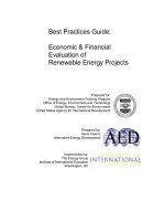 Economic & financial evaluation of renewable energy projects 