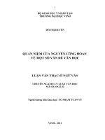 Quan điểm của nguyễn công hoan về một số vấn đề văn học luận văn thạc sỹ ngữ văn 