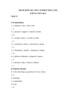 Tài liệu BỘ ĐỀ KIỂM TRA TRẮC NGHIỆM TIẾNG ANH (CHỨNG CHỈ A,B,C) TEST 17 ppt