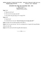 Gián án Đề thi tin hoc 9 HKI (2010-2011)