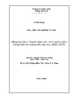 Đảng bộ thị xã thanh hoá lãnh đạo nhân dân trong thời kì chống mỹ cứu nước (1965   1975 