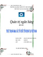 Thực trạng m&a các tổ chức tín dụng ngân hàng tại việt nam 