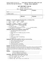 Tài liệu Thi thử vào lop 10