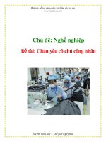 Tài liệu Chủ đề: Nghề nghiệp - Đề tài: Cháu yêu cô chú công nhân ppt