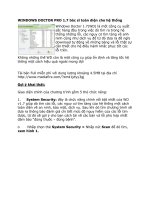 Tài liệu WINDOWS DOCTOR PRO 1.7 bác sĩ toàn diện cho hệ thống ppt