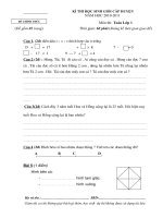 Tài liệu ĐÊ HSG HUYÊN TOAN 1 HAY