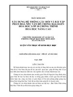 Xây dựng hệ thống câu hỏi và bài tập phân hoá nêu vấn đề chương halogen hoá học lớp 10 chương trình hoá học nâng cao  t 
