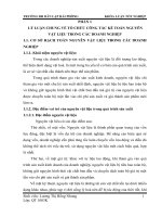 MỘT số ý KIẾN đề XUẤT NHẰM HOÀN THIỆN tổ CHỨC CÔNG tác kế TOÁN NGUYÊN vật LIỆU tại CÔNG TY TNHH THƯƠNG mại và vật tư VINH lập 