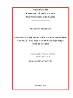 Giao thoa nghệ thuật giữa hai khuynh hướng văn xuôi lãng mạn và văn xuôi hiện thực thời kì 1932   1945 