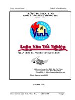 Quản lí đề tài nghiên cứu khoa học 