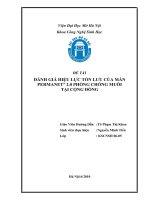 Khóa luận đánh giá hiệu lực tồn lưu của màn permanet® 2 0 phòng chống muỗi sốt rét và sốt xuất huyết tại cộng đồng 