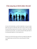 Tài liệu Cẩm nang ứng xử khi là nhân viên mới ppt