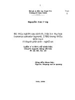 Bước đầu nghiên cứu sinh thái học kì đà hoa (varanus salvatorlaurenti, 1976) trong điều kiện nuôi tại thành phố vinh   nghệ an 