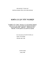 Nghiên cứu thực trạng và giải pháp trong quản lý các loại lâm sản ngoài gỗ quý tại xã kon pne – huyện kbang – tỉnh gia lai thuộc vườn quốc gia kon ka kinh 