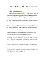 Tài liệu Diệt ruồi hại hoa quả bằng chế phẩm từ men bia pdf