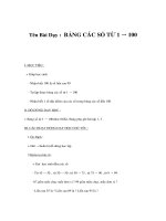 Tài liệu Gíao án toán lớp 1 - BẢNG CÁC SỐ TỪ 1 đến 100 docx