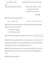 Tài liệu Đề thi và đáp án học kì 1 môn toán lớp 11 THCS&THPT HÀ doc