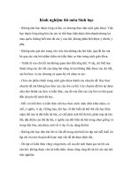 Tài liệu Kinh nghiệm thi môn Sinh học pptx