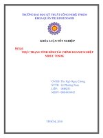 Thực trạng tình hình tài chính tại công ty liên doanh NIDEC TOSOK  khóa luận tốt nghiệp 