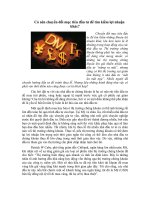 Tài liệu Có nên chuyển đổi mục tiêu đầu tư để tìm kiếm lợi nhuận khác? pptx